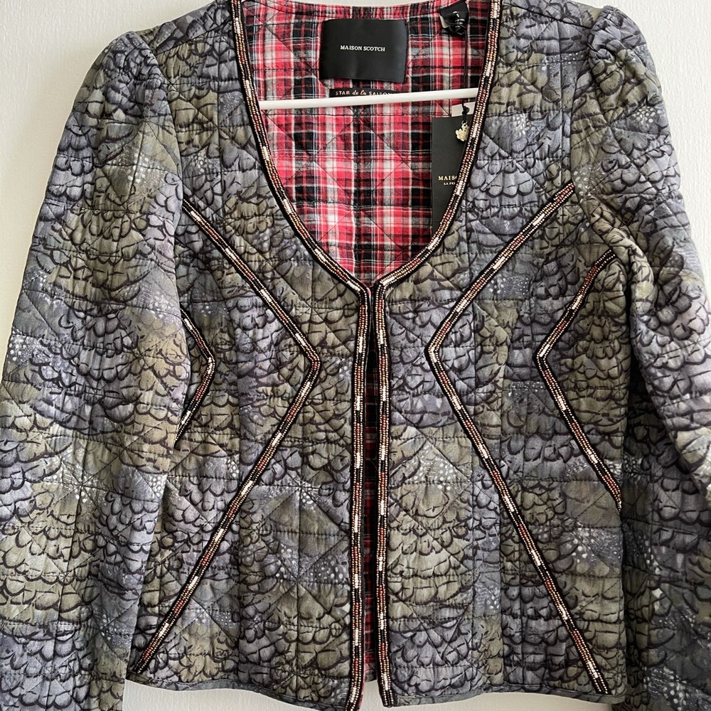 Scotch and Soda Quilted Blazer with Beaded details - Picture 1 of 13
